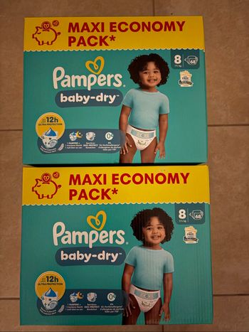 Couches Pampers Taille 8 Neuf