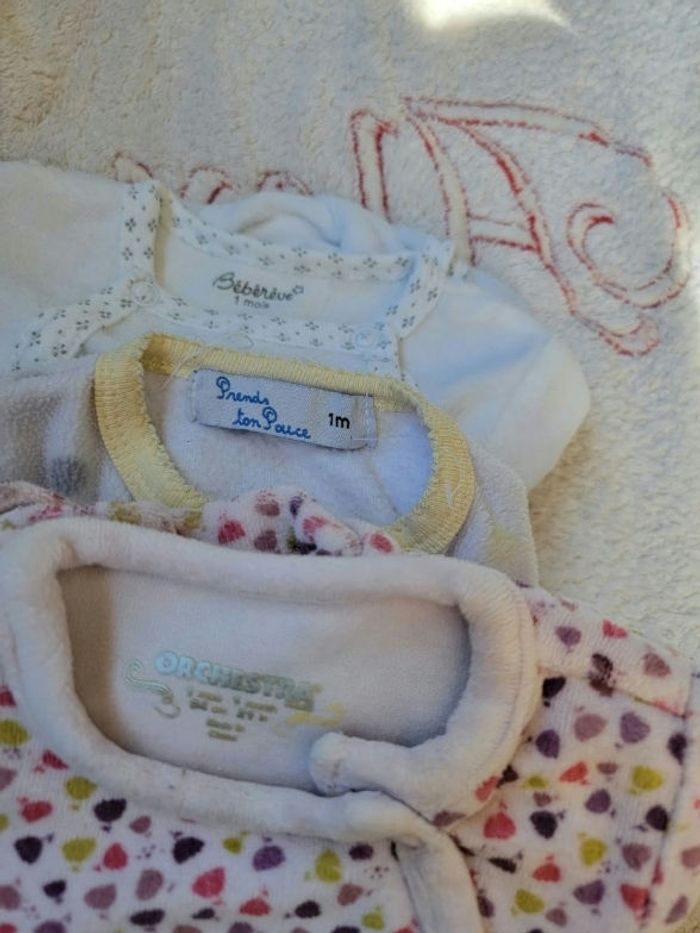 Lot de 6 pyjamas 1 mois fille - photo numéro 6