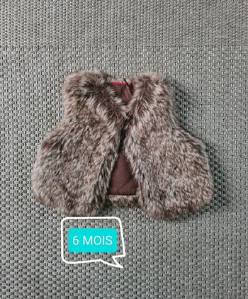 Gilet boléro sans manches fille - 6 mois