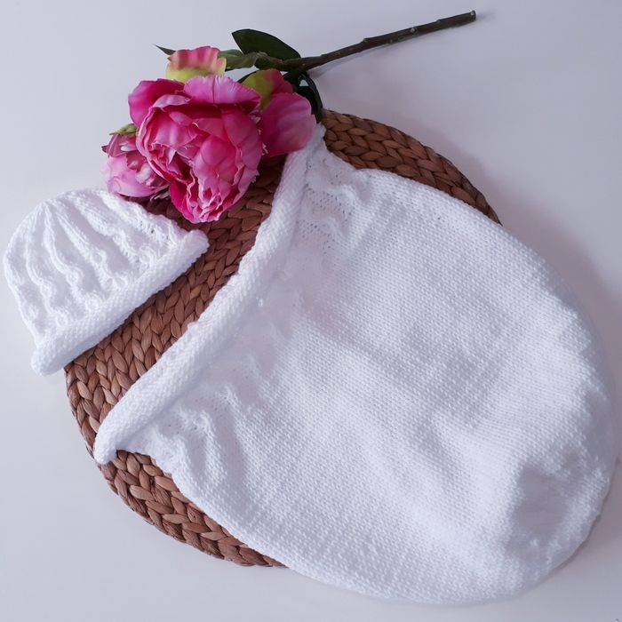 Cocon de naissance laine mérinos tricot bébé maternité