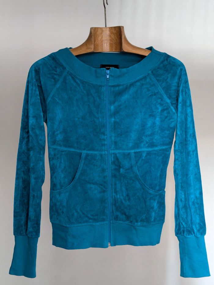 Veste en velours bleu pétrole – Esprit Y2K / Vintage 2000s