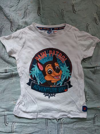 T-shirt blanc Pat'patrouille Paw Patrol T.18 mois