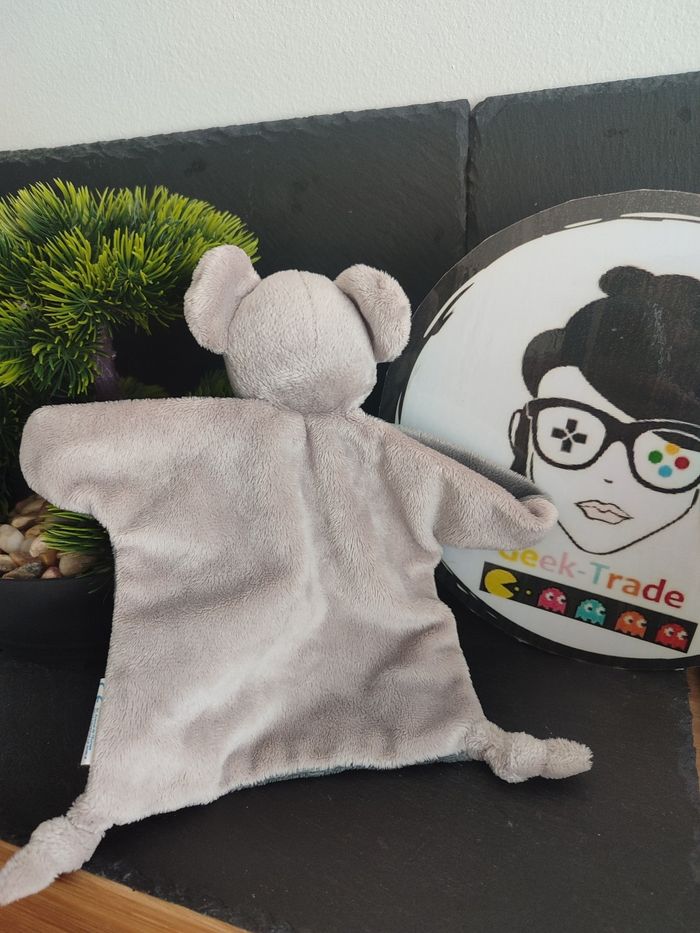 Doudou plat Koala gris Modilac 2 publicitaire lait Petit Beige Noeud DD000170 - photo numéro 2