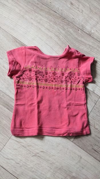 Tee-shirt rouge framboise 18 mois