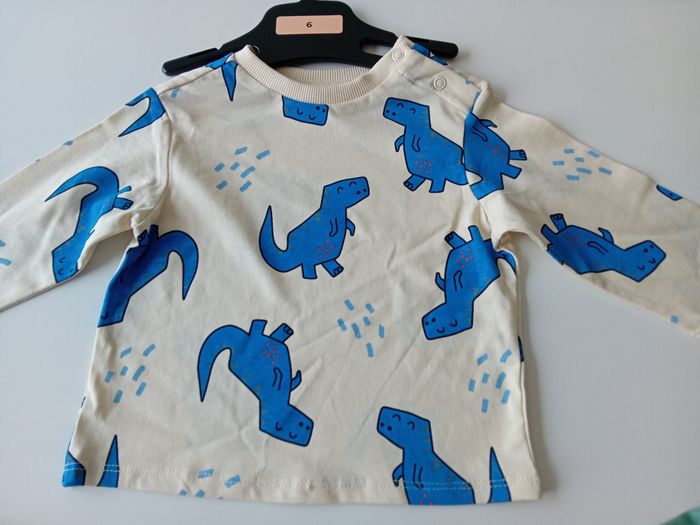 Lot dex2 t-shirts 6 mois coton bio - photo numéro 2