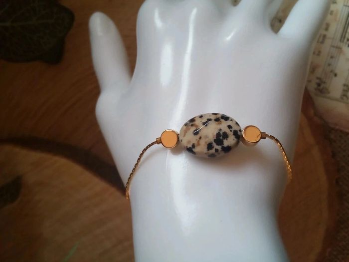 Bracelet jaspe dalmatien - photo numéro 3