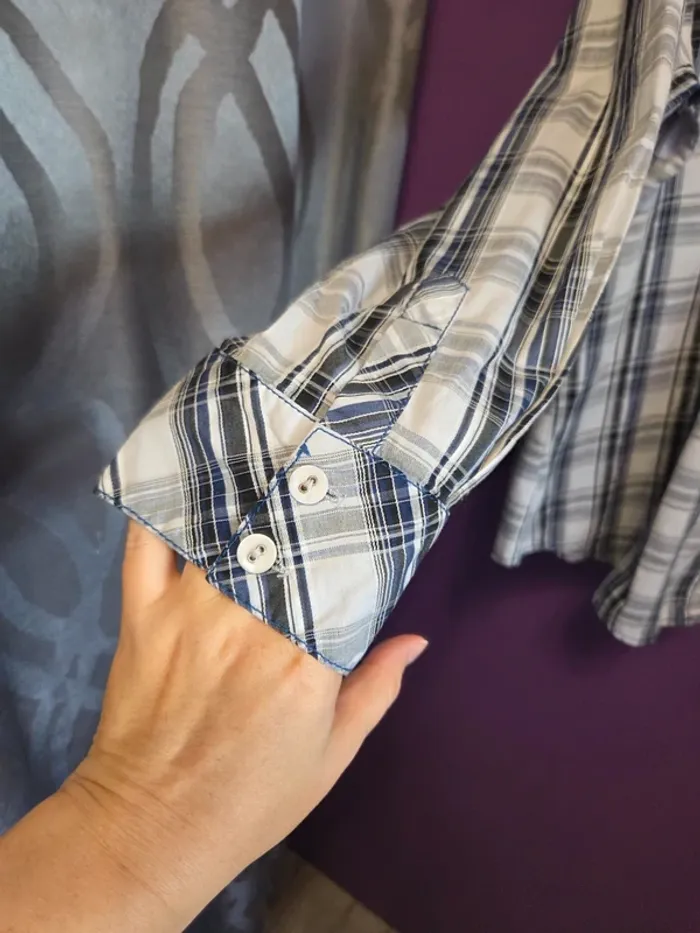 Chemisier à carreaux avec stretch T50 Canda - photo numéro 5