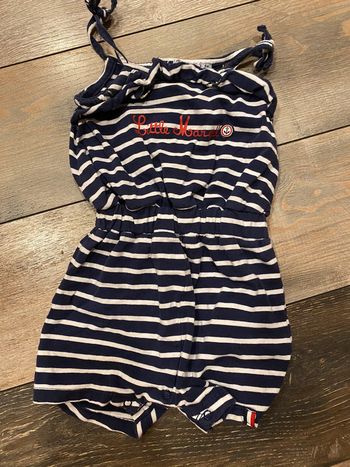 Combishort Little Marcel bleu et blanc 9 mois