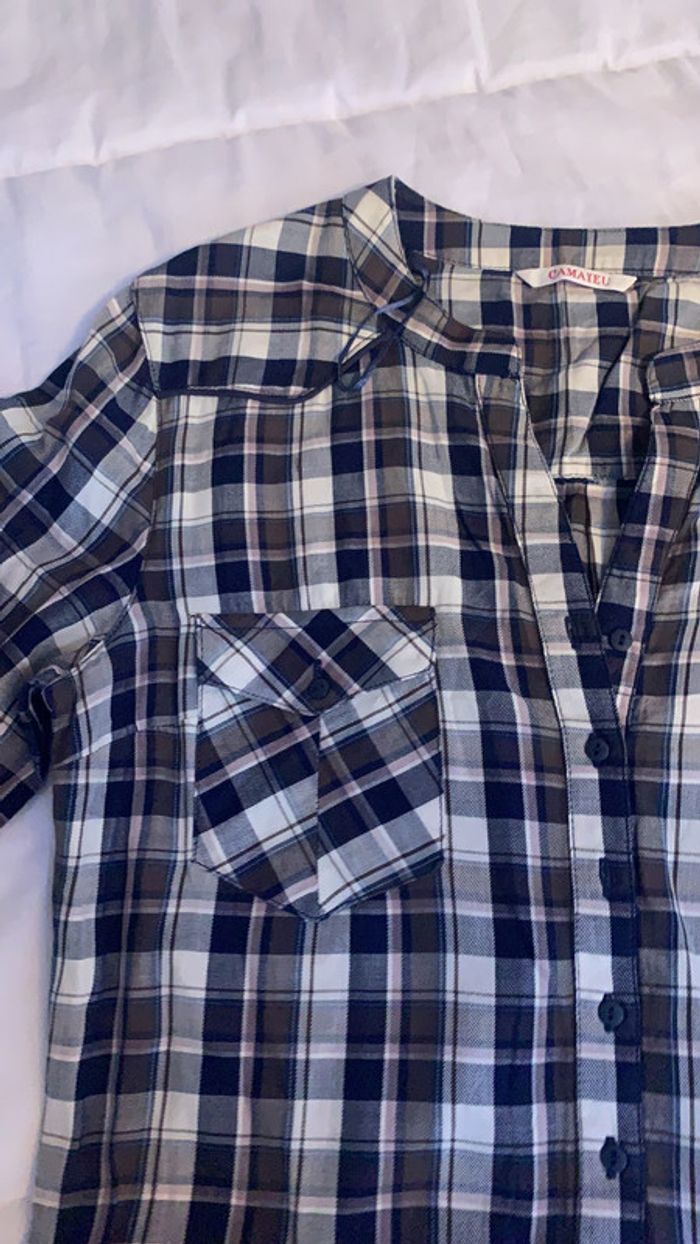 Robe chemise à carreaux - photo numéro 3