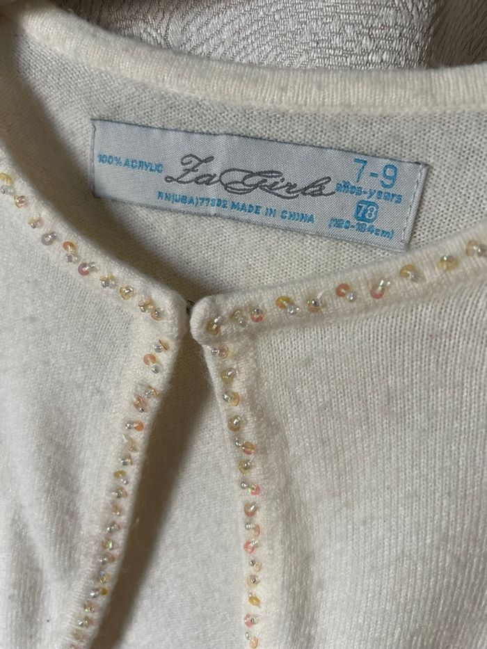 Gilet court perles encolure 7-9 ans la girls - photo numéro 3