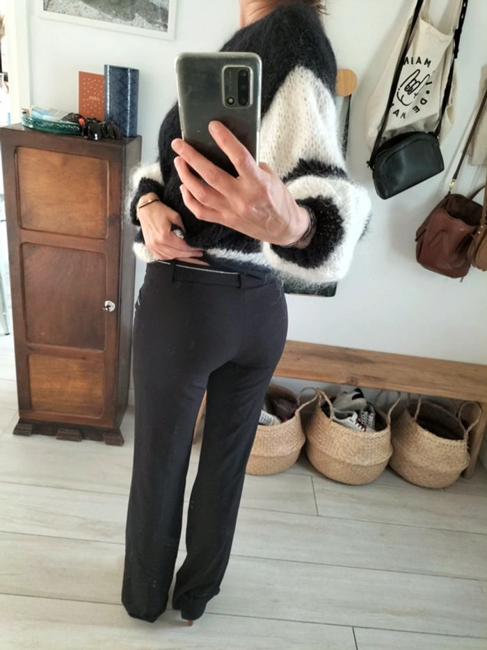 Pantalon habillé droit noir Naf Naf 36 - photo numéro 3