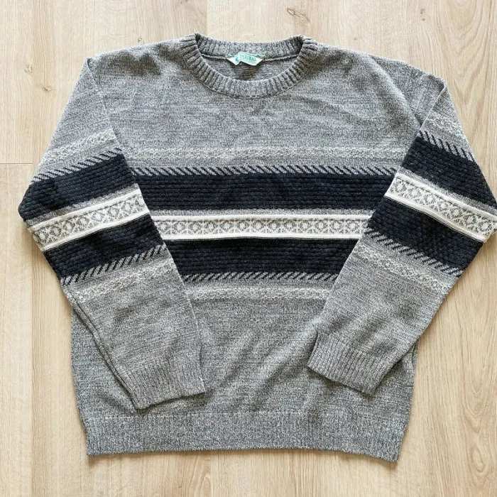 Natural Option Pull Vintage Gris Homme Exclusive Collection Mountain Warm (Taille L) - photo numéro 2