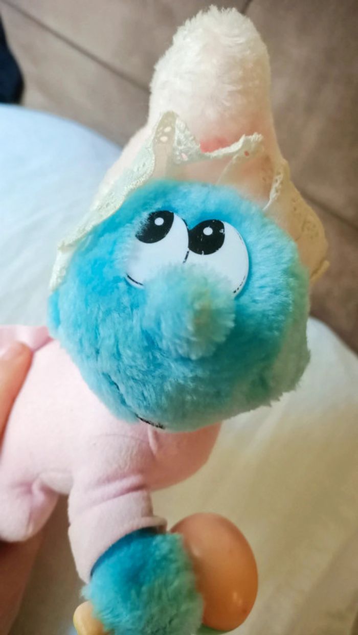 Peluche bébé Schtroumpfs 1983 hochet - photo numéro 2