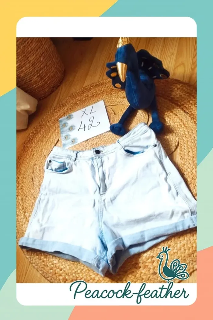 Short jean clair 42 kiabi