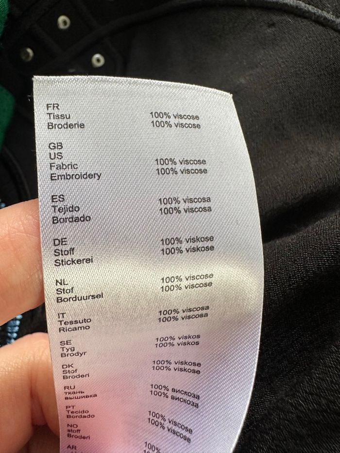 Chemise brodée verte et noire Cloevi Maje T2 38 M - photo numéro 10