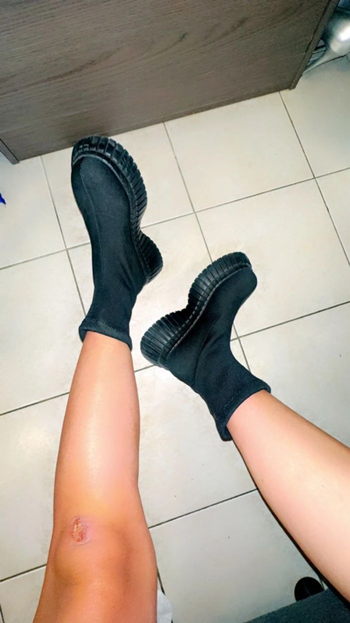 Bottines noir légères - Taille 38 - photo numéro 4