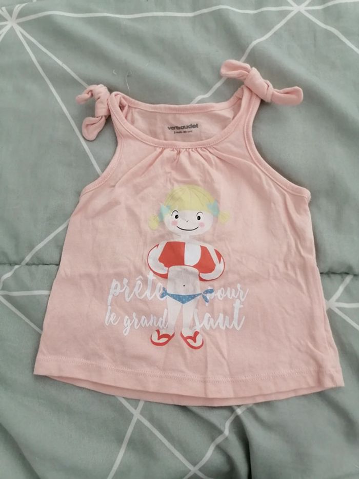 Débardeur rose 3 mois