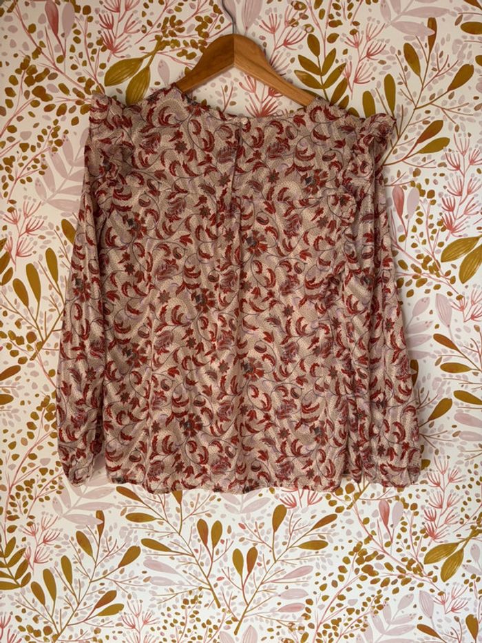 Blouse bohème cerise blue - photo numéro 4