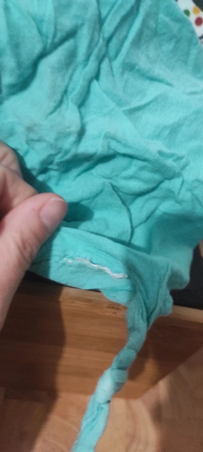 Baby Nat Doudou Ours lange Fleur bleu orange Turquoise Petale bn031 gaze lange - photo numéro 4