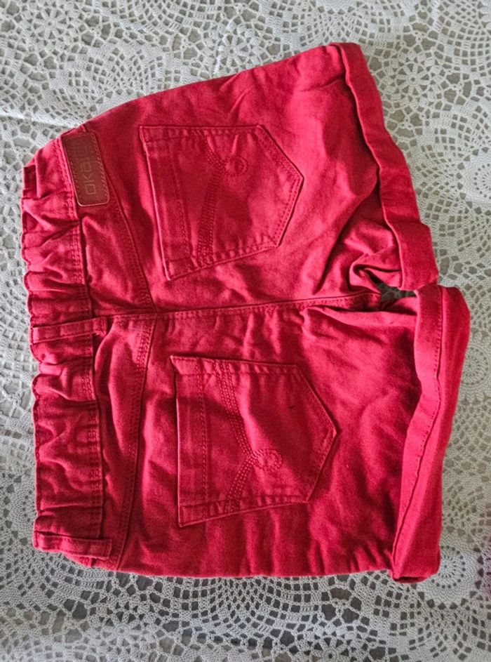 Short rouge okaidi fille 10 ans +1 gratuit - photo numéro 3