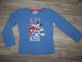 T-shirt bleu Minnie Mouse "Kiss" 6 ans (Disney1)