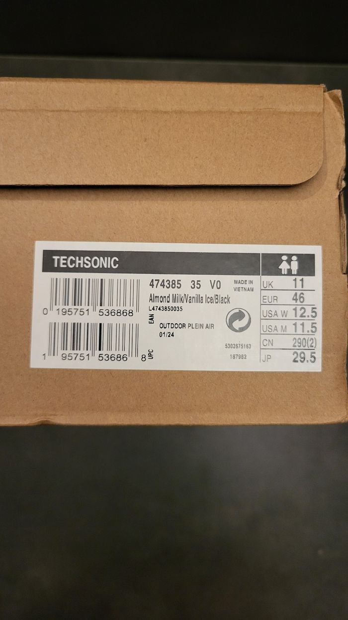 Salomon Techsonic Learher Advanced Safari Almond Milk Vanilla Ice Black - L41579400 - Unisex - Size : 46 🌈🌈 - photo numéro 10