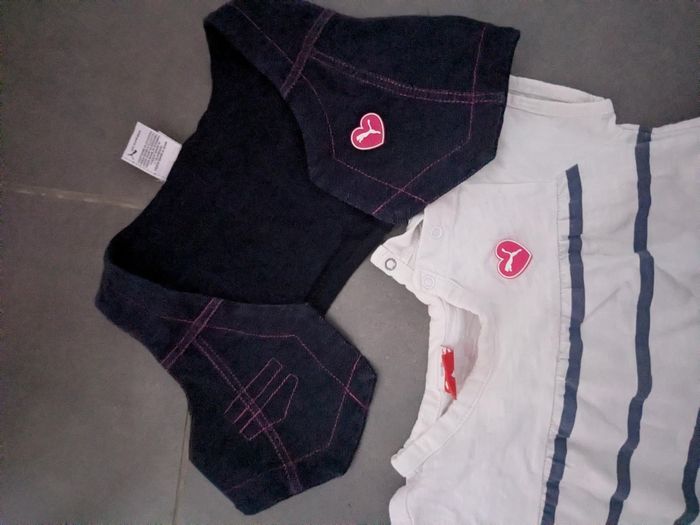 Ensemble robe et veste puma bleu blanc 2 ans - photo numéro 2