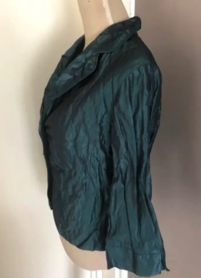 steilmann veste bleu irisée taille 42 - photo numéro 3
