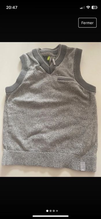 Pull sans manches orchestra gris 3 ans