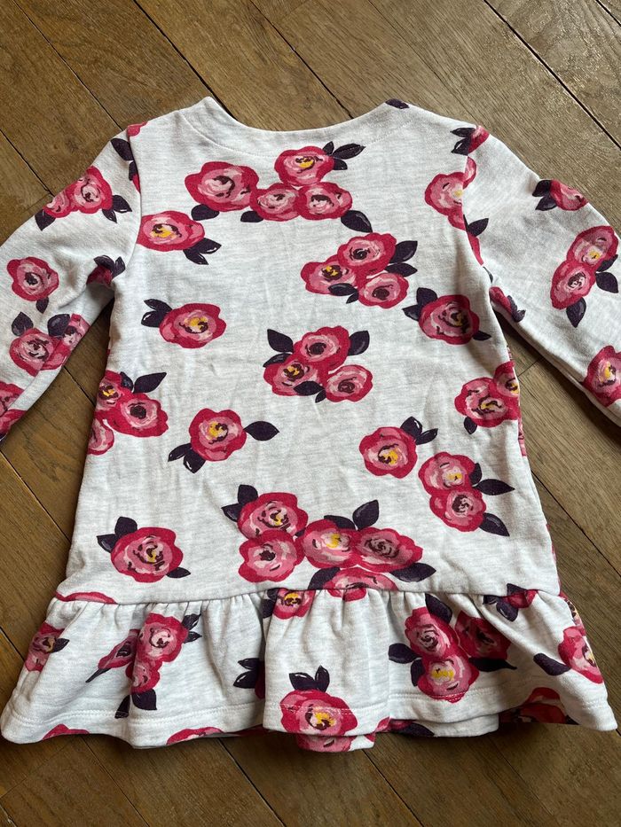 Robe grise à fleurs Petit Bateau 4 ans - photo numéro 4