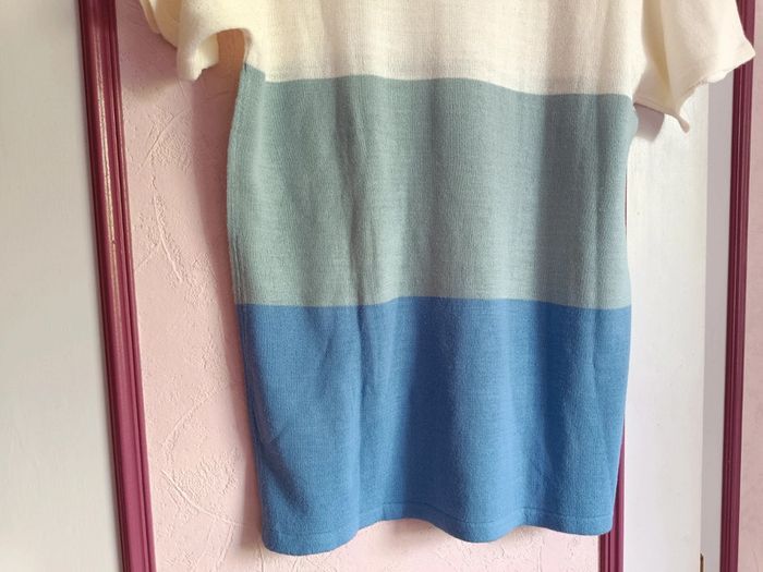 Haut bleu blanc " Paola Vialese" en T.4(42) - photo numéro 8