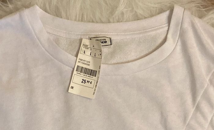 Pull oversize Pimkie blanc casual et moderne avec une touche féminine – Taille L / 40 - photo numéro 5