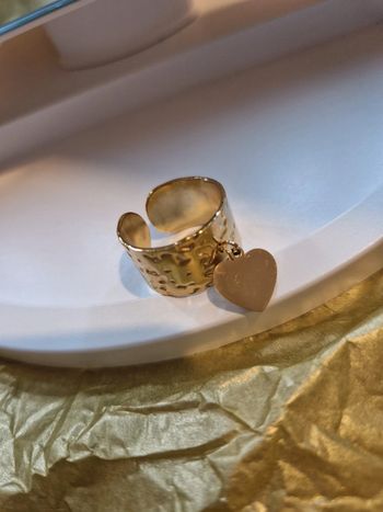 Bague ajustable coeur