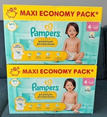 2 maxi pack premium protection taille 4 Pampers 