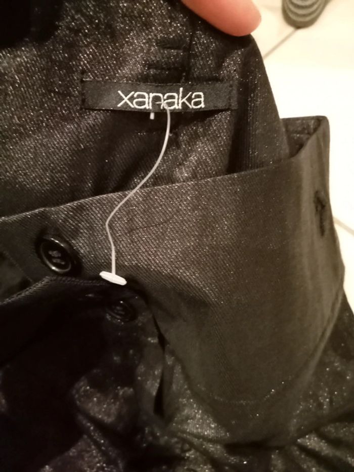 Pantalon noir qui brille pour femme - photo numéro 3