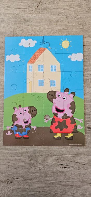 Puzzle en bois Peppa Pig, 24 pièces, à partir de 3 ans