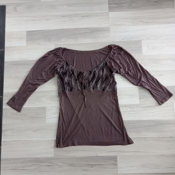 Chemisier femme marron taille M