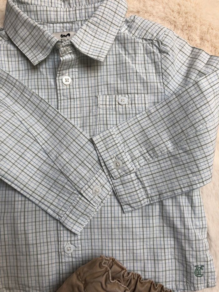 Lot chemise Cyrillus et pantalon chino Kiabi 18 mois - photo numéro 3