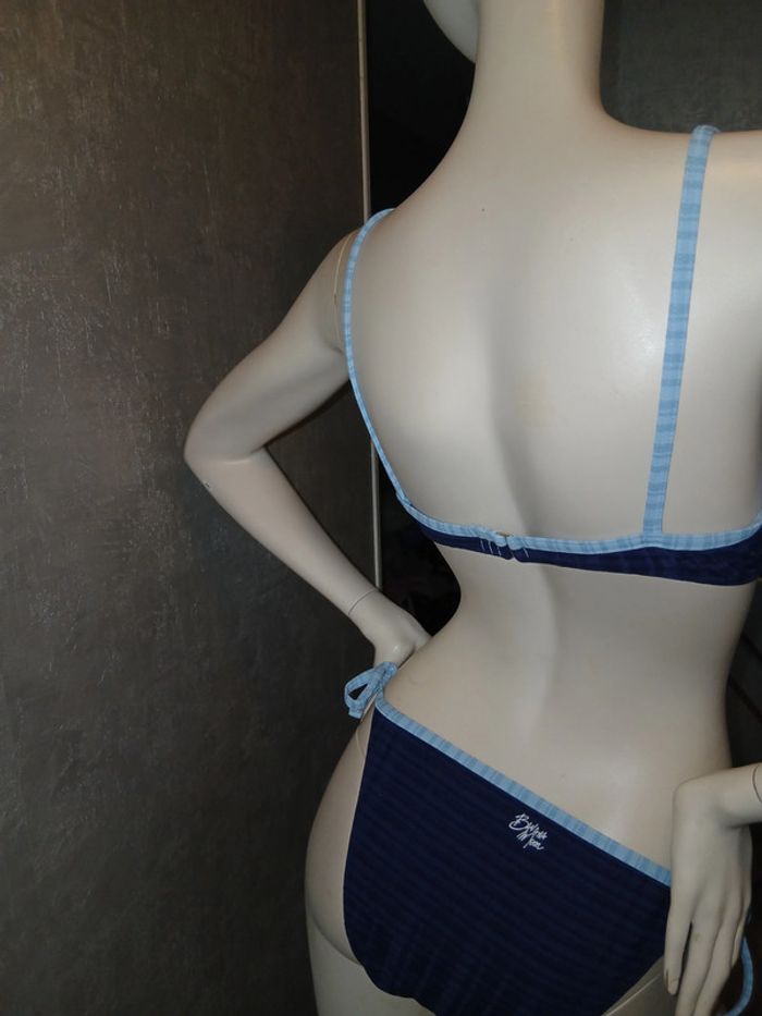 maillot de bain 2 pièce bleu marine et bleu banana moon taille 40 neuf - photo numéro 3