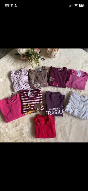 🖤beau lot de t-shirt manches longues filles 6mois tous en TBE 🖤
