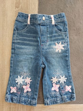 Jeans patte d'éléphant fille 100% coton