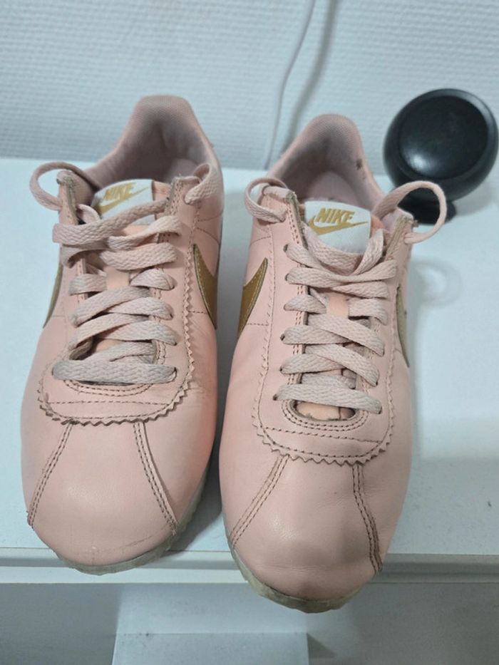 Basket cortez nike rose et doré - photo numéro 5