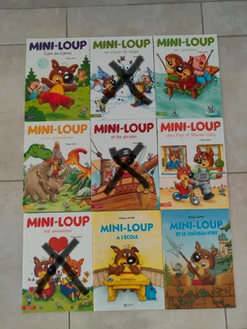 Lot 7 livres Mini Loup
