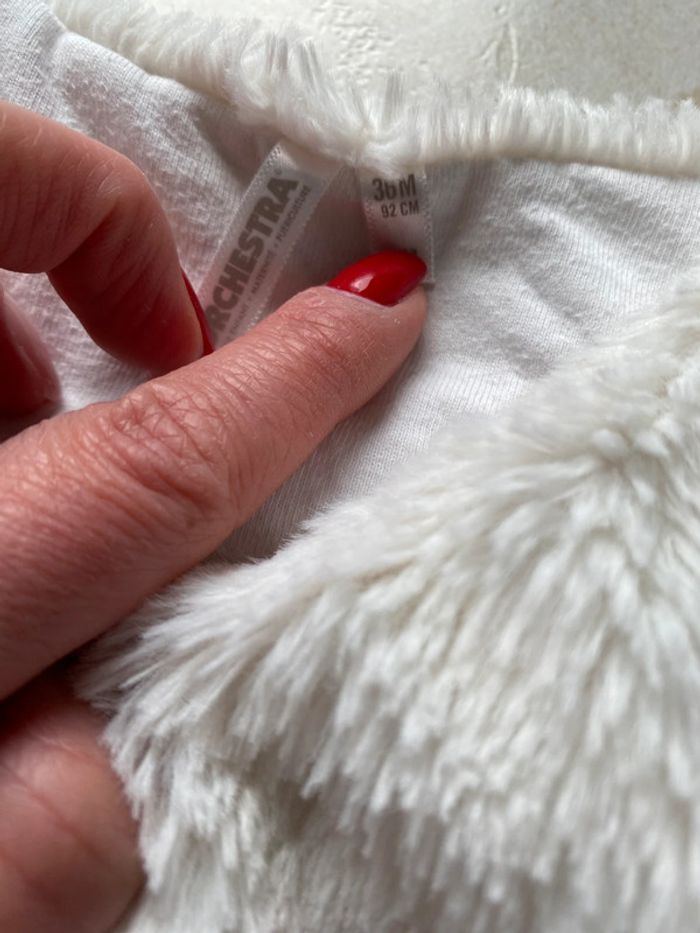 Gilet fausse fourrure blanc Orchestra 36 mois - photo numéro 3