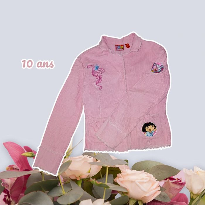 🩷 Jolie veste rose Dora l'exploratrice taille 10 ans.