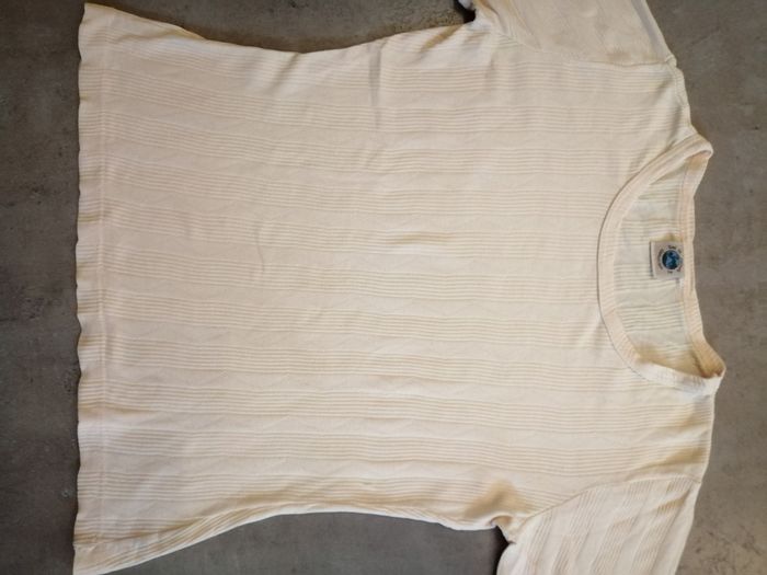 T shirt manches longues beige rosé Taille 1 CAMAIEU - photo numéro 3