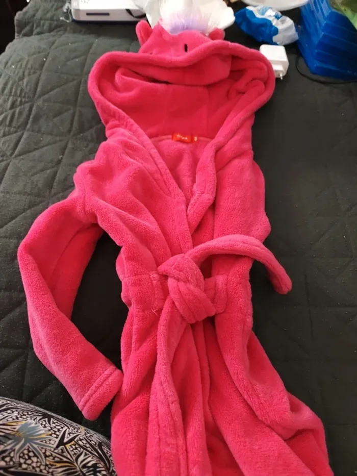Peignoir licorne enfant 4 ans neuf