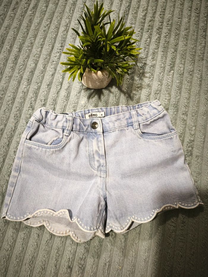 Short Fille 8 ans bleu clair