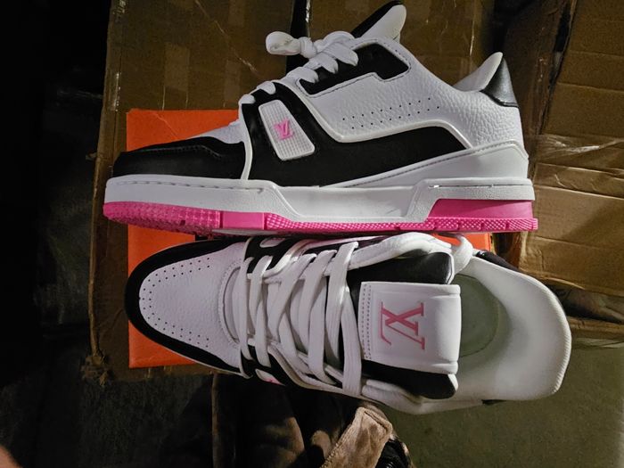 Basket chaussure bleu taille 42 noir rose - photo numéro 2