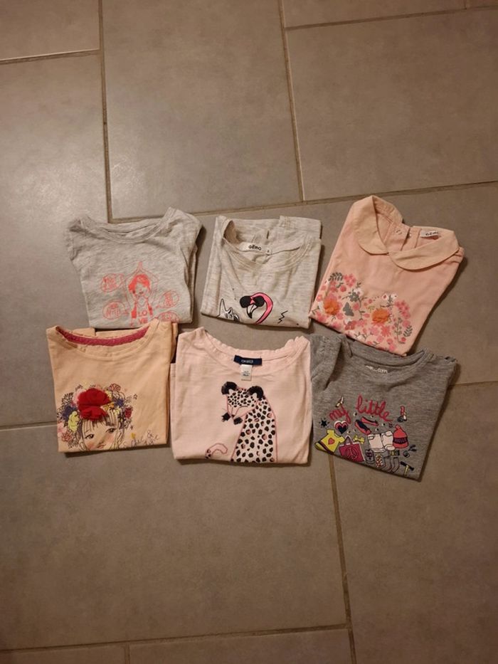 Lot 6 t-shirts manches courtes